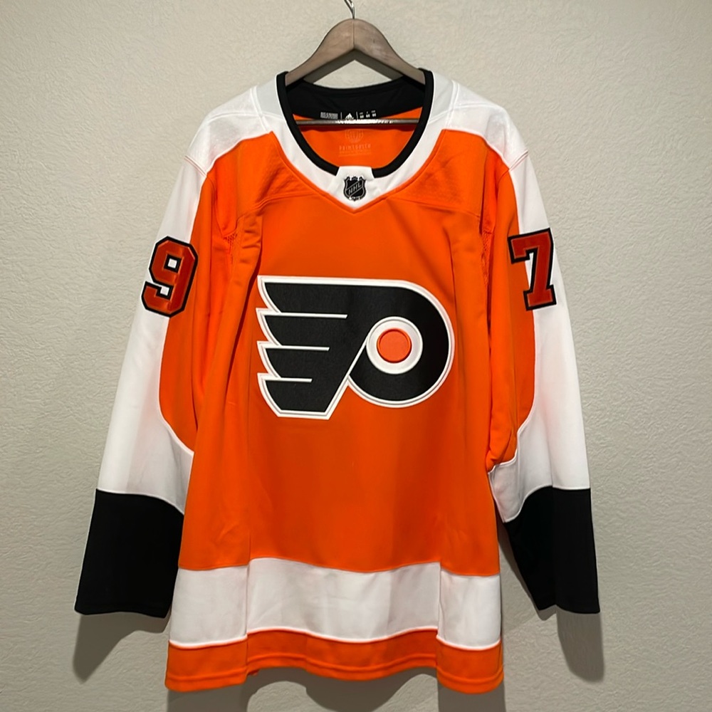 Adidas NHL Philadelphia Flyers Authentic Jersey Size 60 #79 Carter Hart NWT